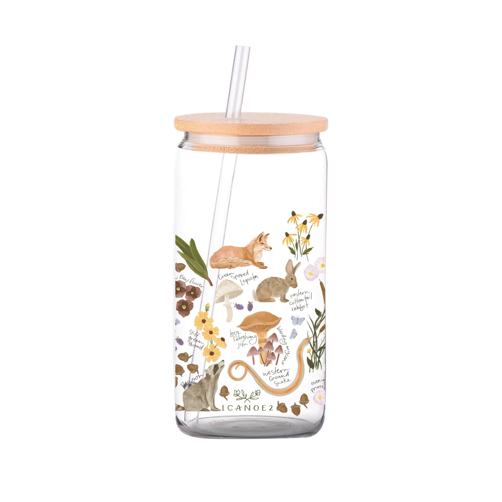 1canoe2 | One Canoe Two Paper Co. - Flora & Fauna Glass Can