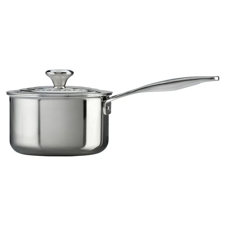 2-Quart Stainless Steel Saucepan with Lid