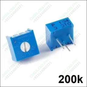 200K Variable Resistor 3386 Single Turn Trimmer Potentiometer