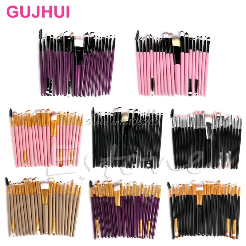 20Pcs Cosmetic Brushes Pro Powder Foundation Eyeshadow Eyeliner Lip Makeup Set Makeup Eyeshadow Foundation Concealer Brushes