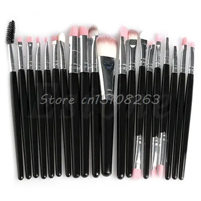 20Pcs Cosmetic Brushes Pro Powder Foundation Eyeshadow Eyeliner Lip Makeup Set Makeup Eyeshadow Foundation Concealer Brushes