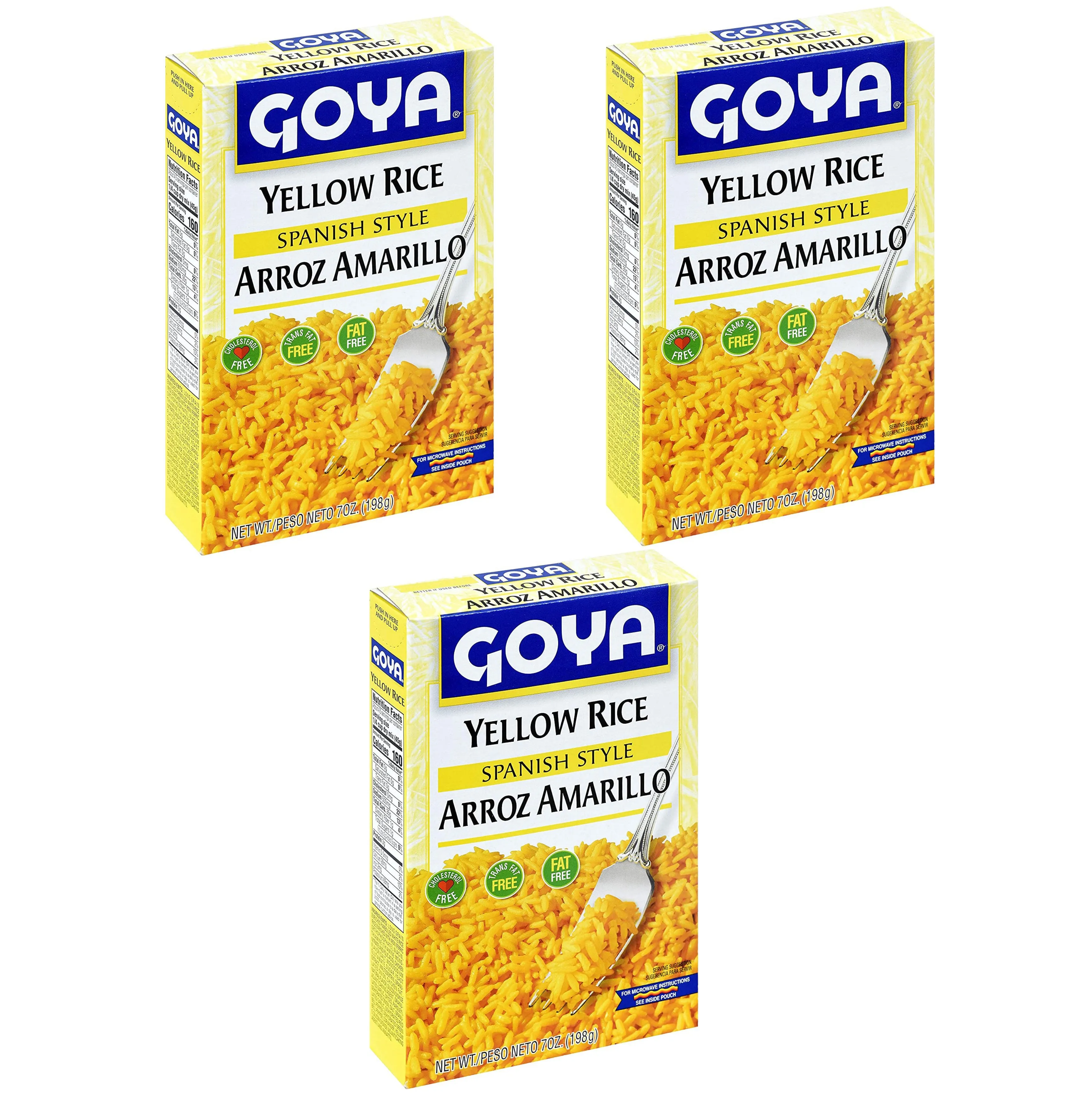 (3 Pack) Goya Yellow Rice, Spanish Style 7 oz Arroz Amarillo - New