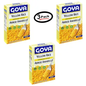 (3 Pack) Goya Yellow Rice, Spanish Style 7 oz Arroz Amarillo - New