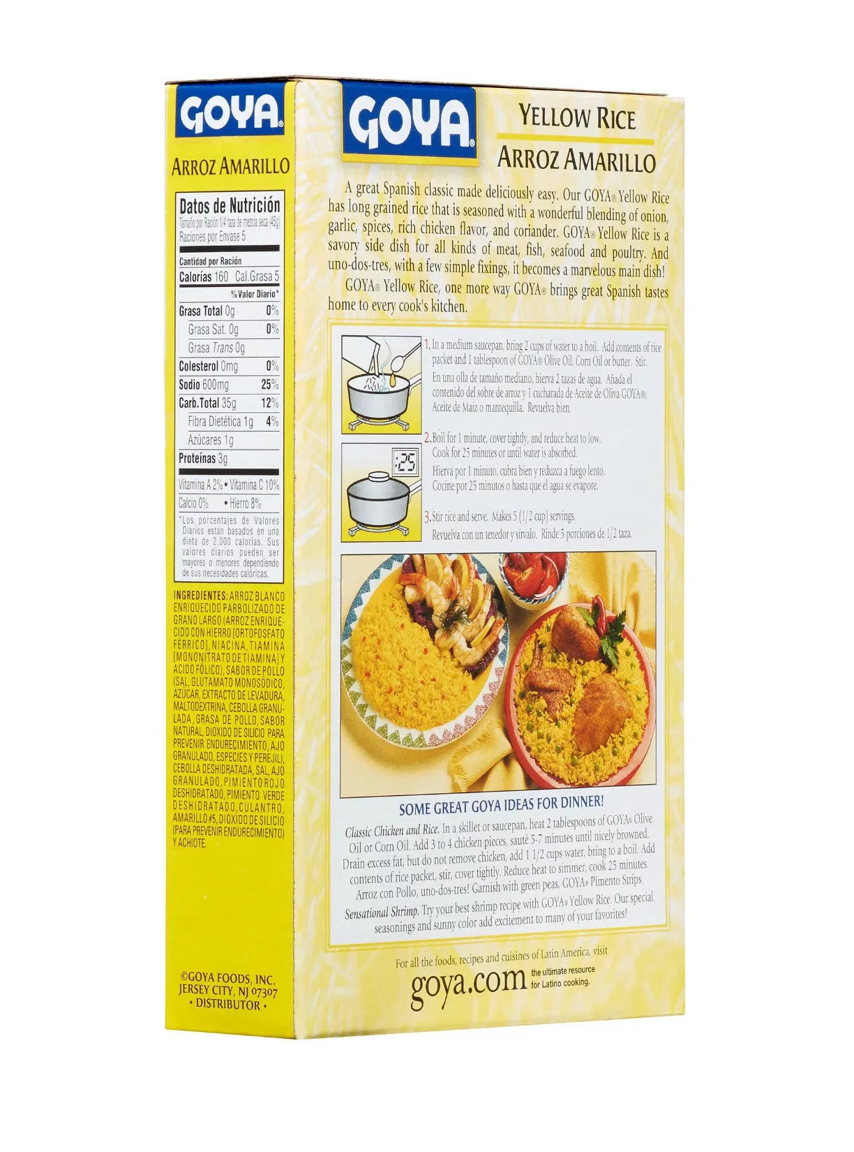 (3 Pack) Goya Yellow Rice, Spanish Style 7 oz Arroz Amarillo - New