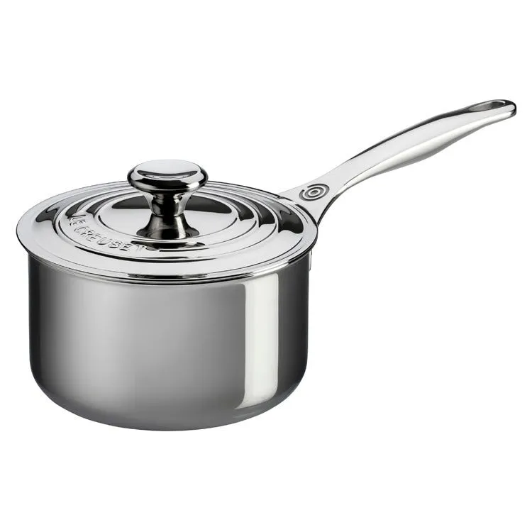 3-Quart Stainless Steel Saucepan with Lid