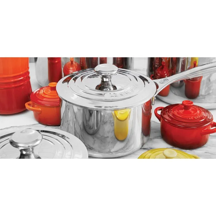 3-Quart Stainless Steel Saucepan with Lid