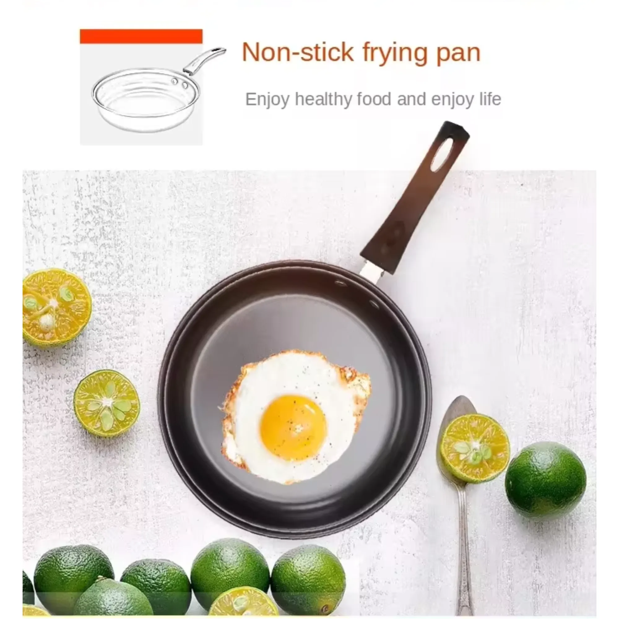 3Pcs Non-Stick Frying Pan, Cooking Pot, And Pan Saucepan With Glass Lid 021