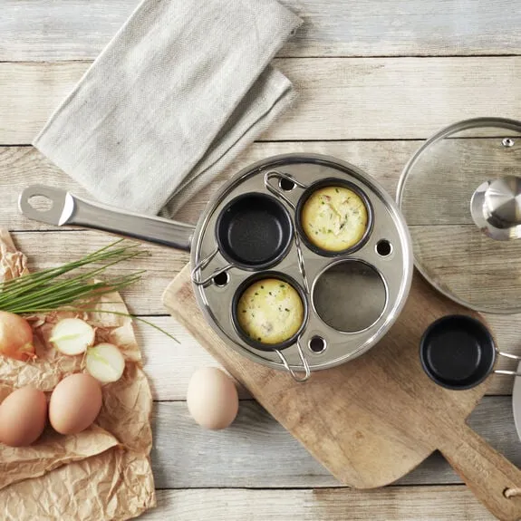 4 Cup Stainless Steel Egg Poacher Set