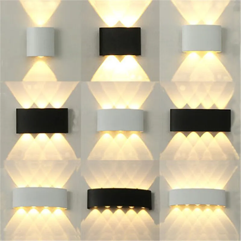 4W 6W 8W 12W LED Wall Light Outdoor Waterproof Modern Nordic style Indoor Wall Lamps Living Room Porch Garden Lamp AC90-260V