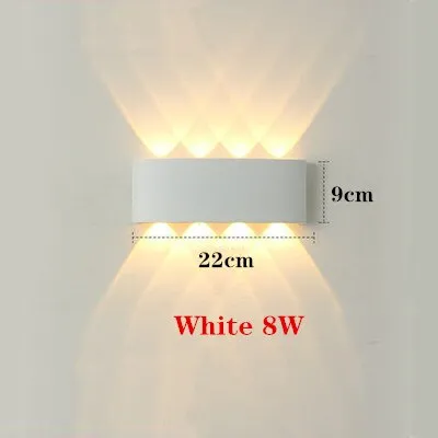 4W 6W 8W 12W LED Wall Light Outdoor Waterproof Modern Nordic style Indoor Wall Lamps Living Room Porch Garden Lamp AC90-260V