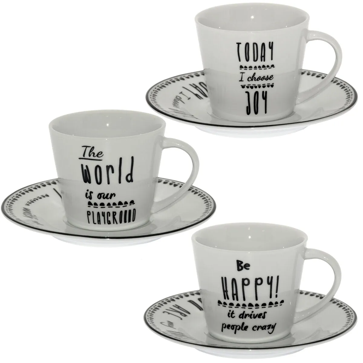 6 Piece Coffee Cup Set Alexandra House Living Porcelain