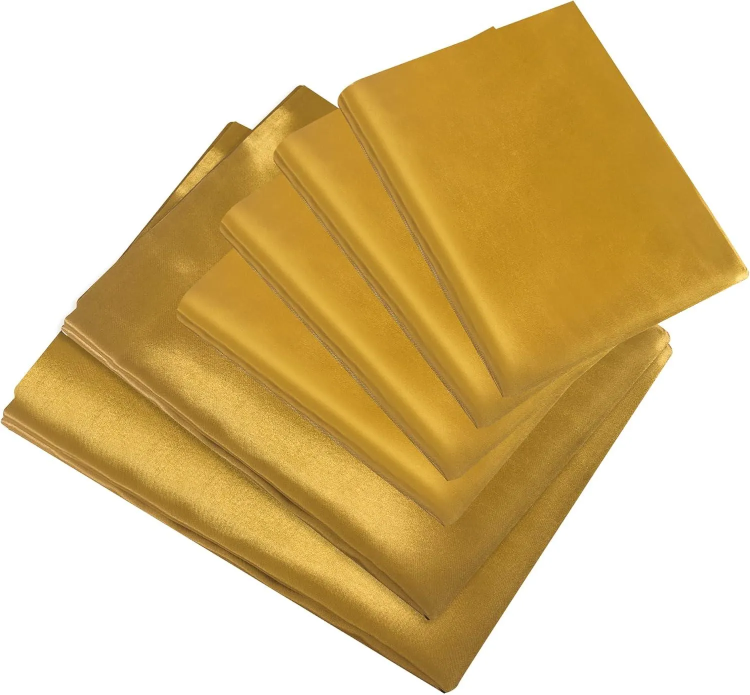 6PC Luxury Gold Satin Set – Includes Duvet Cover, Fitted Sheet & Pillowcases