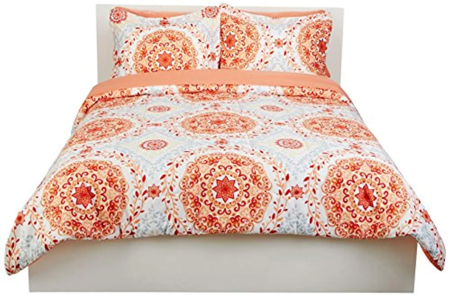 7-Piece Bed-In-A-Bag - Full/Queen, Coral Medallion