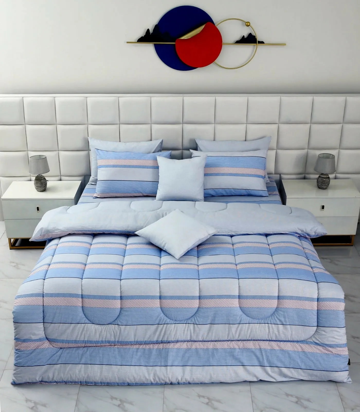 8 PCs Winter Comforter Set-Marshmallow