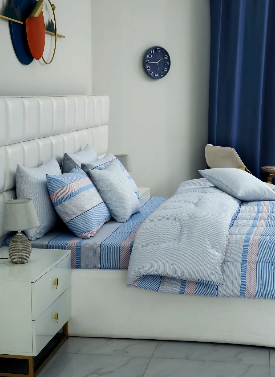 8 PCs Winter Comforter Set-Marshmallow