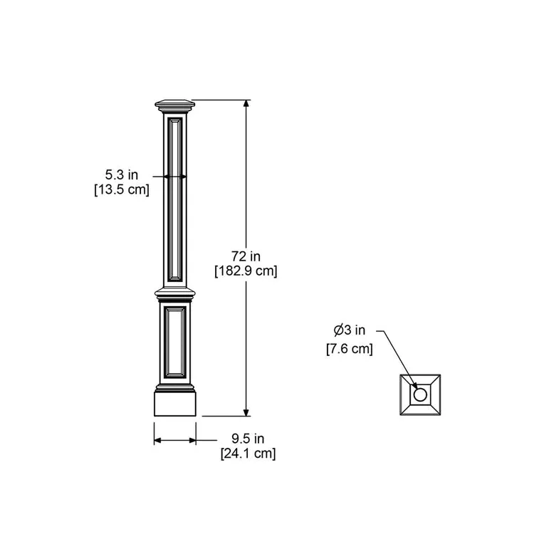 89"H Signature Lamp Post without Mount