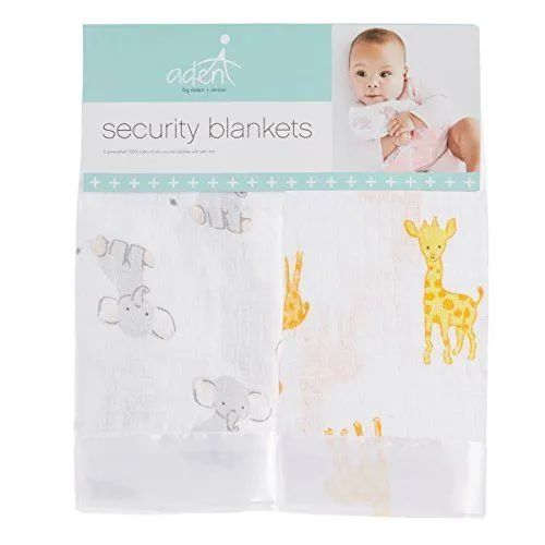 Aden by Aden and Anais - Security Blankets Comforter - Safari Babes (set of 2)