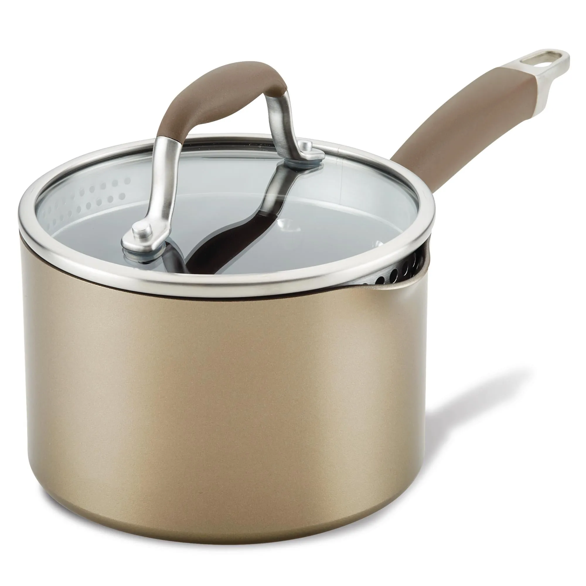 Advanced Home 2-Quart Straining Saucepan