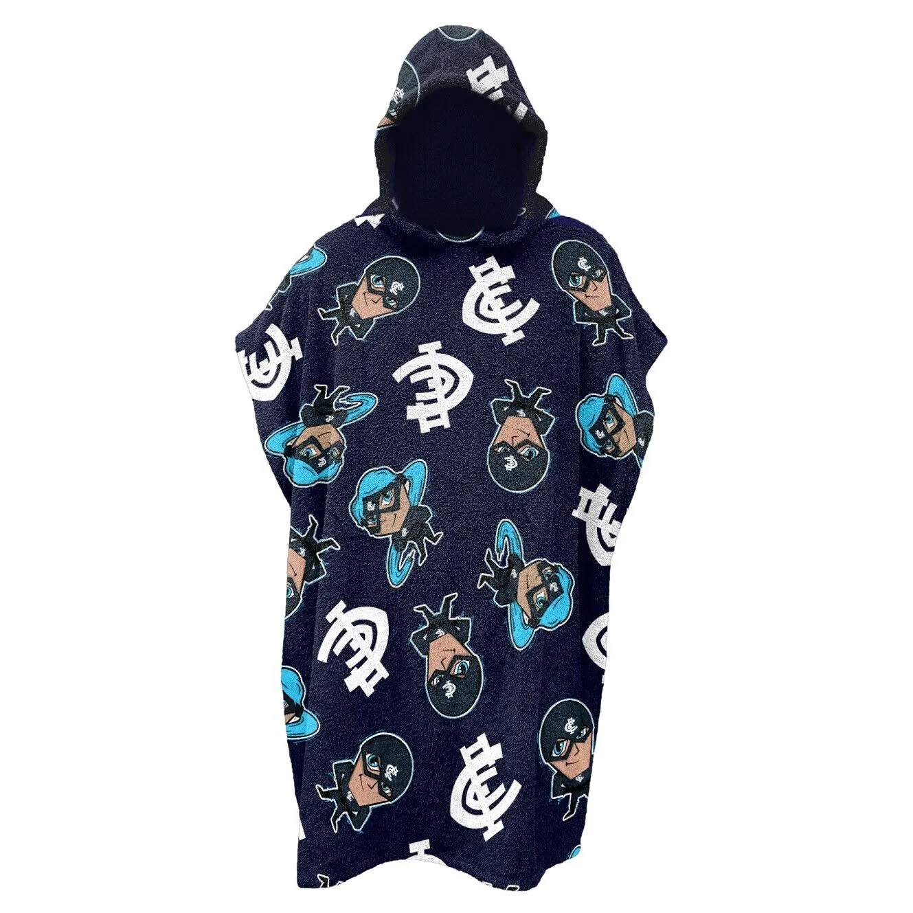 AFL Youth Hooded Towel - Carlton Blues - Kids - Beach Bath - OSFM