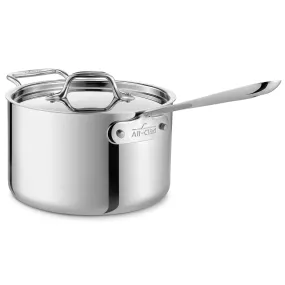 All-Clad d3 Stainless 4-quart Saucepan with Helper Handle