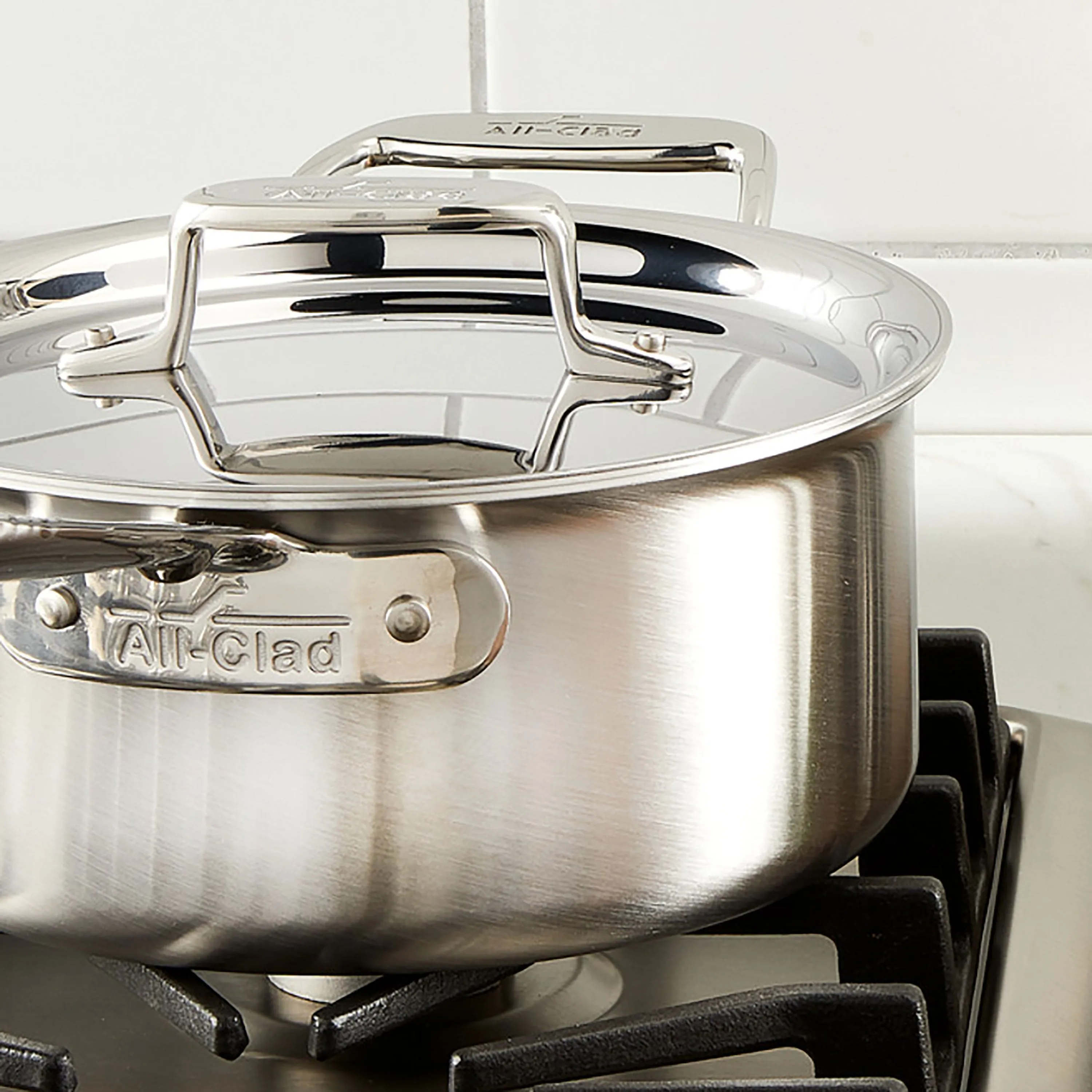 All-Clad d5 Brushed Stainless 3-quart Saucepan with Loop Handle