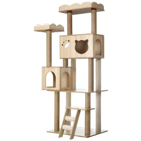 Alopet Cat Tree Tower Scratching Post House Bed Wood Scratcher Condo 161cm