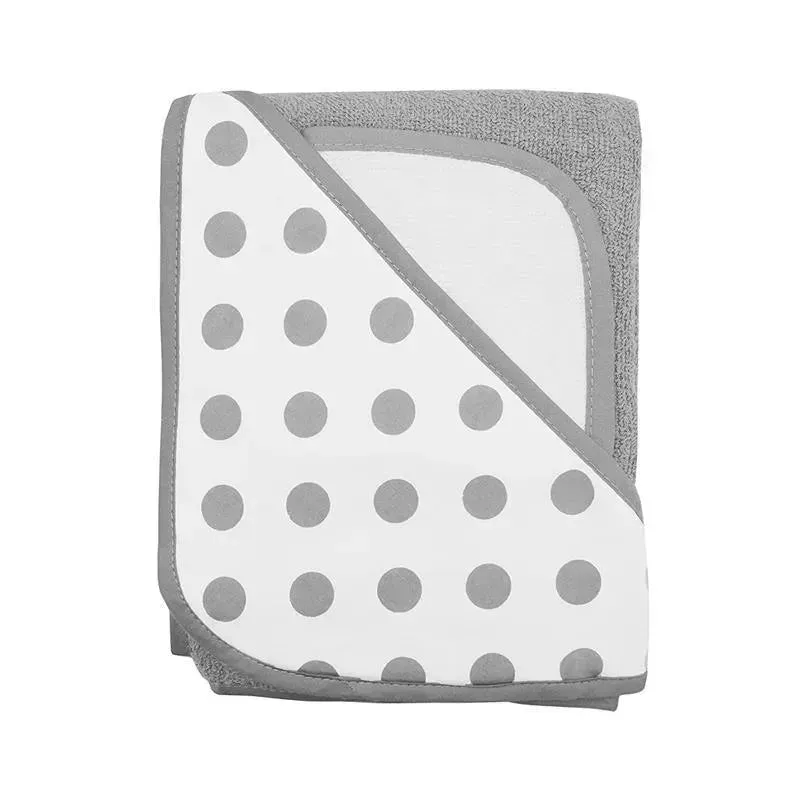 American Baby - Terry Hooded Towel & Washcloth Set, Grey