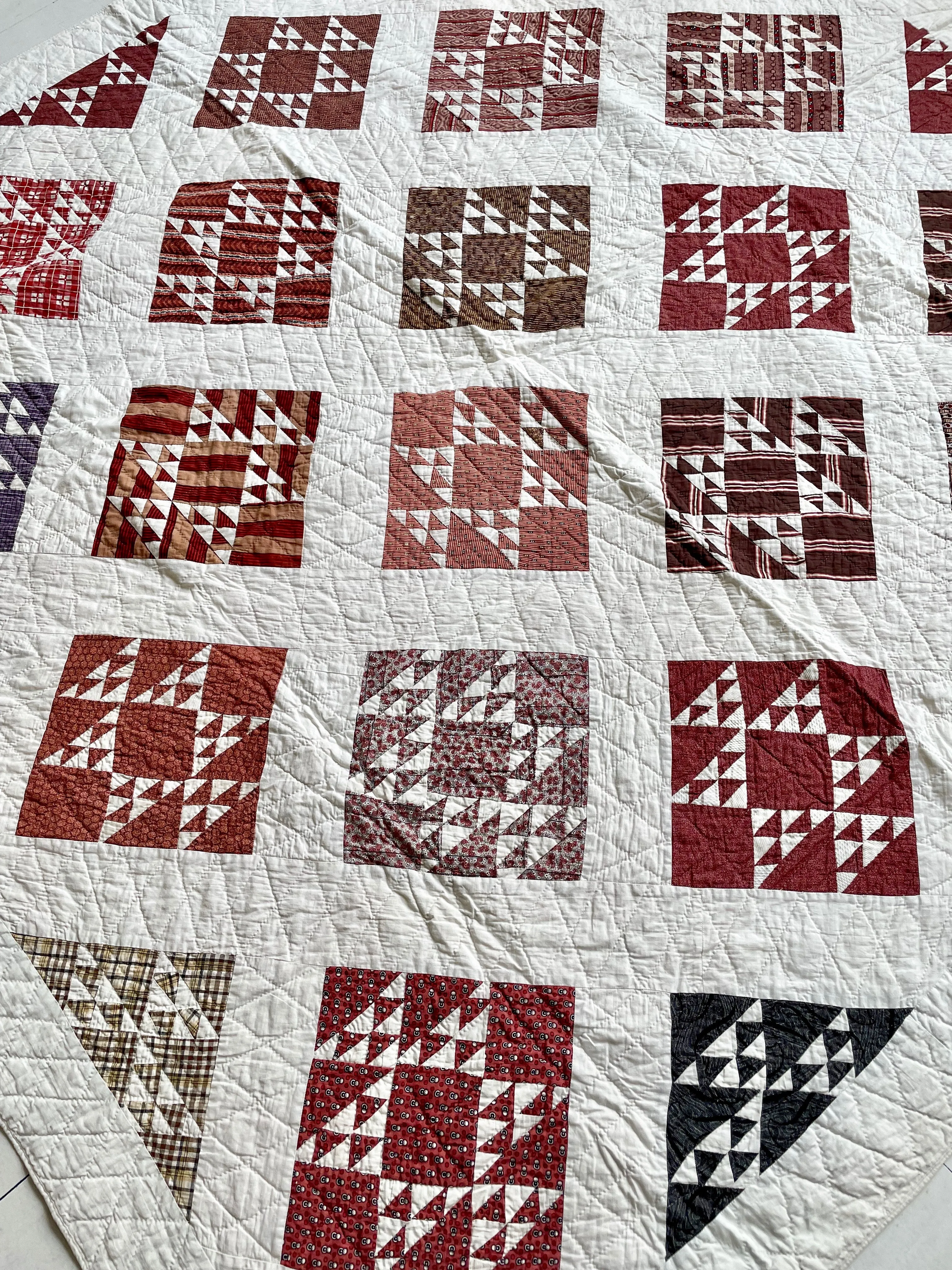 Antique 1870s-1890s Double Cross Quilt