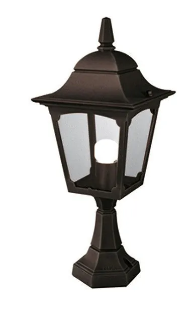 Archway Black Pedestal Lantern  - ID 6956