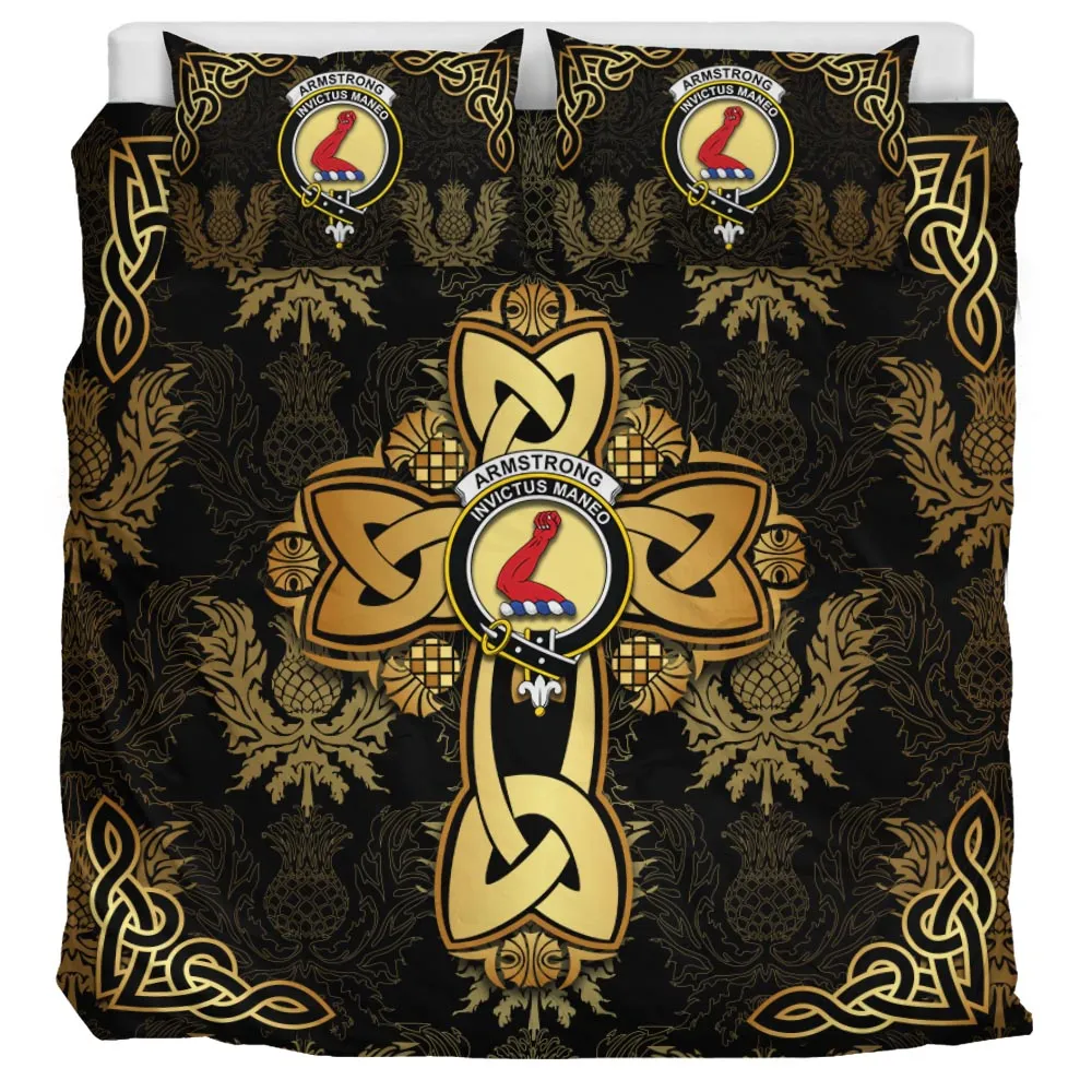 Armstrong Clan Bedding Sets Gold Thistle Celtic Style