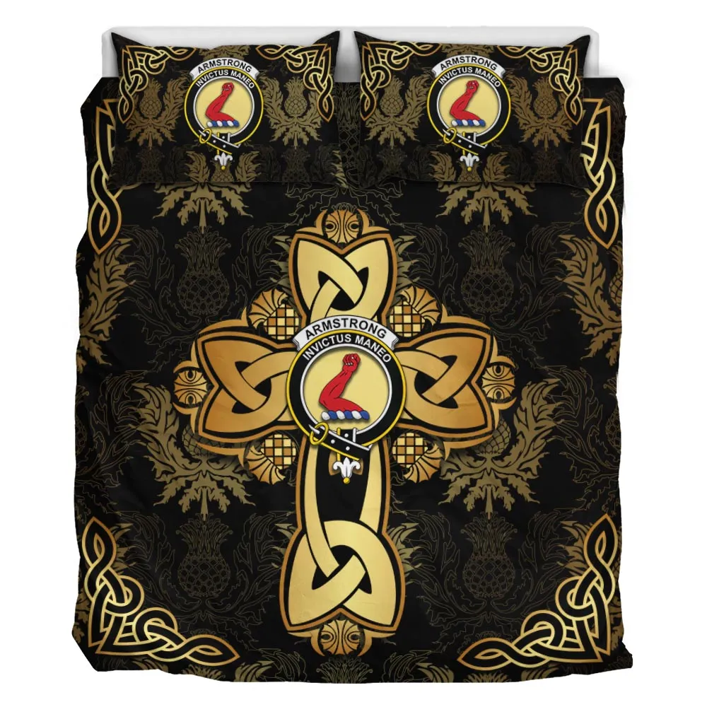 Armstrong Clan Bedding Sets Gold Thistle Celtic Style