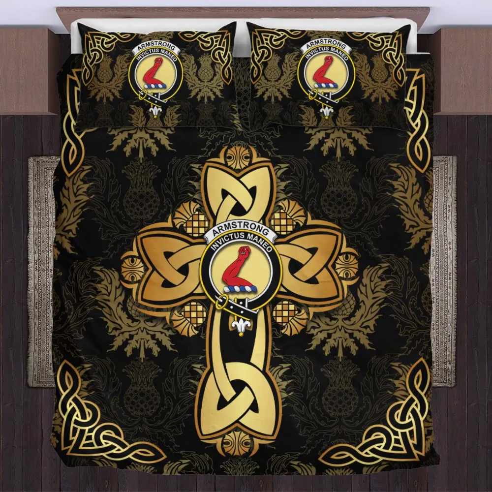 Armstrong Clan Bedding Sets Gold Thistle Celtic Style