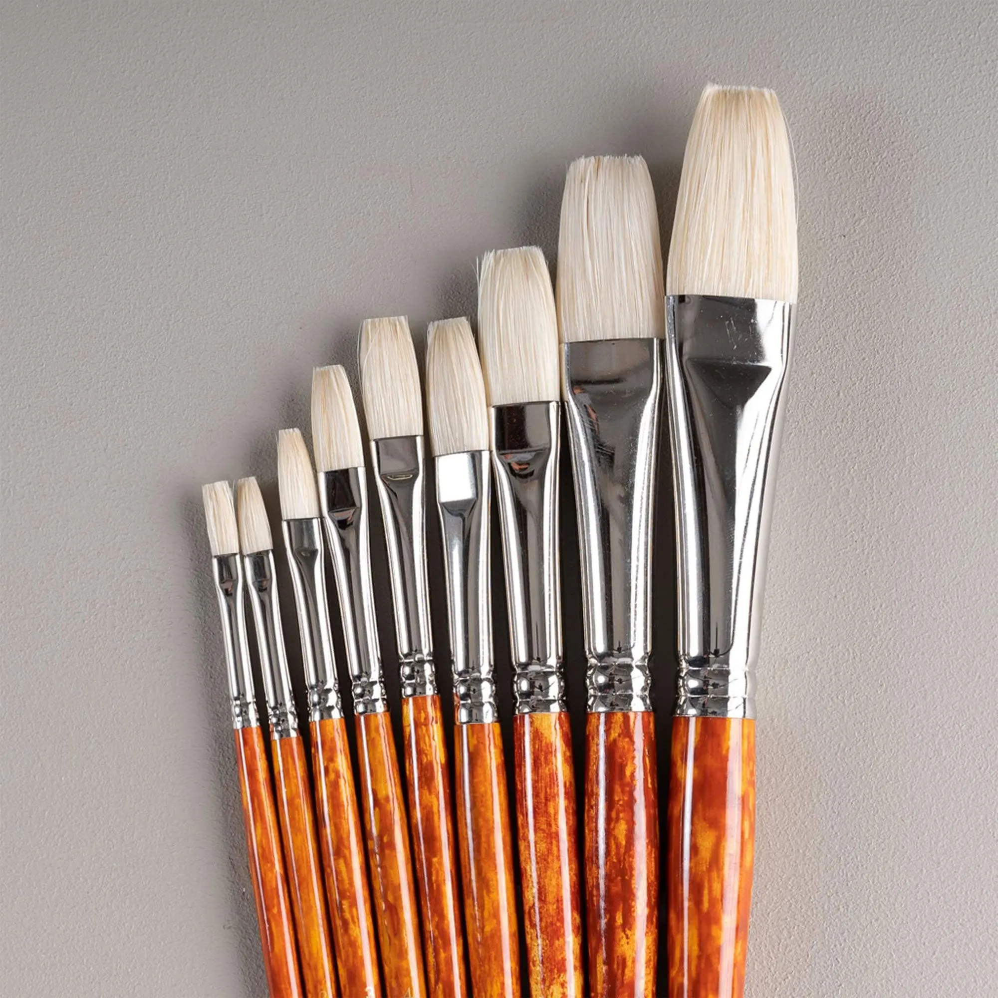 ARTdiscount Bristle Brushes - Long Flat