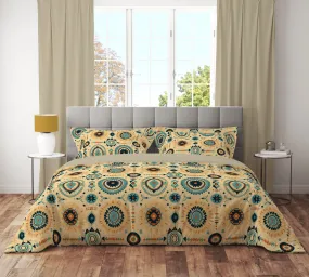 Aztec Mandala Floral Reversible Quilt Cover Set