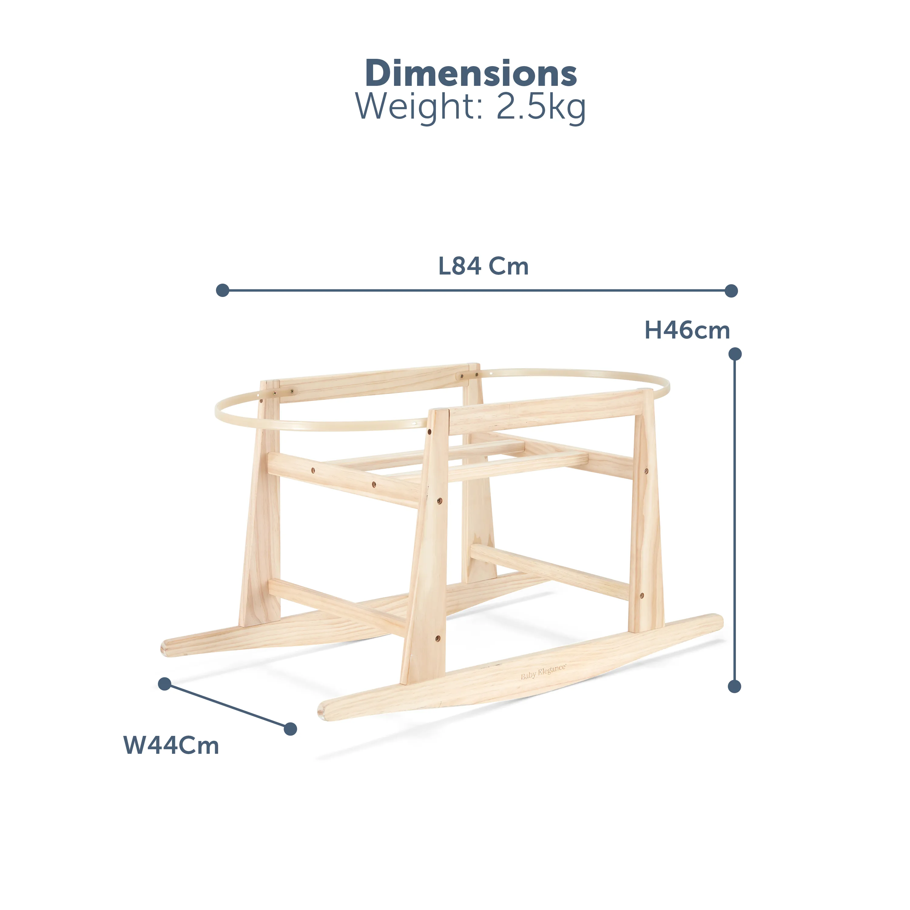 Baby Elegance Moses Basket and Rocking Stand Set