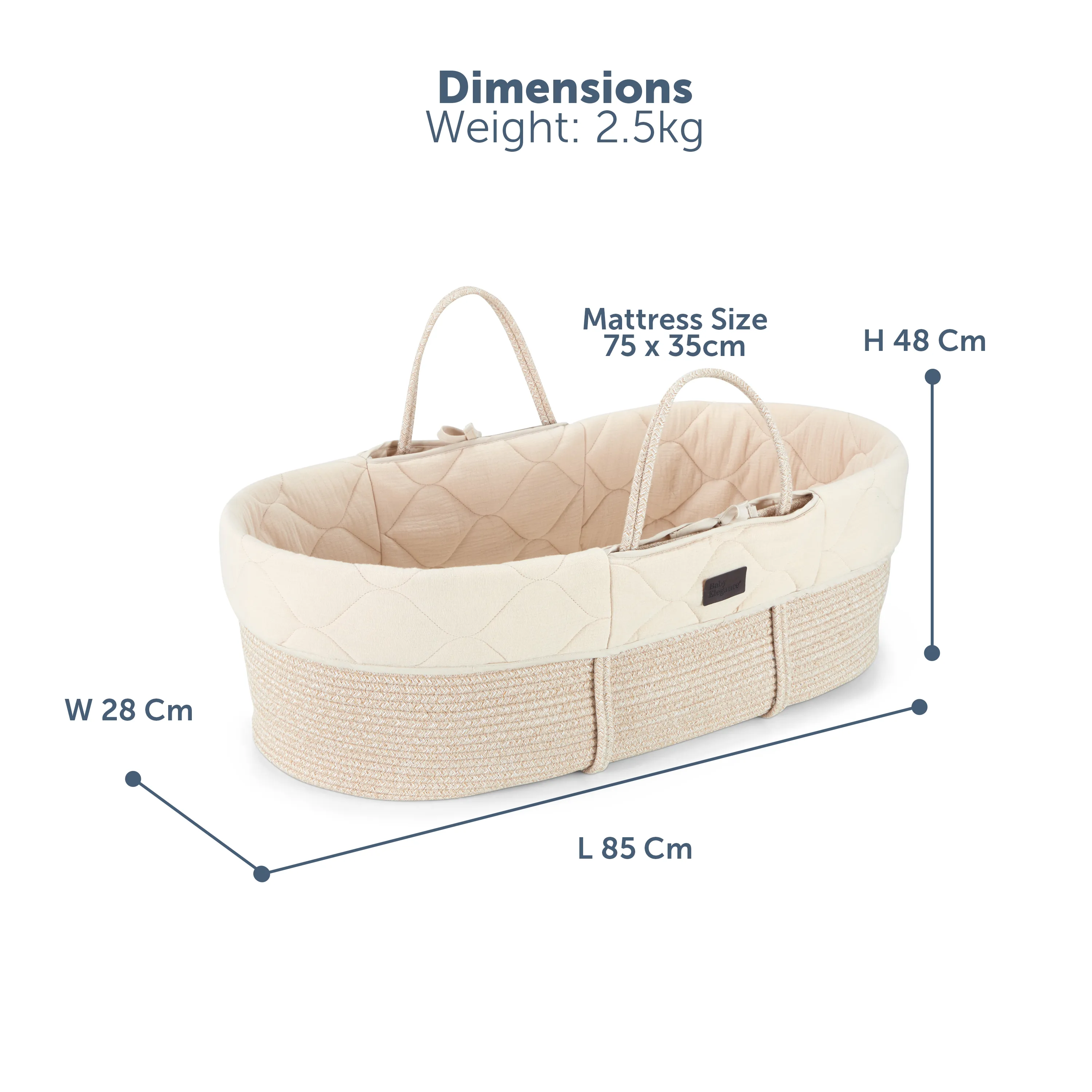 Baby Elegance Moses Basket and Rocking Stand Set