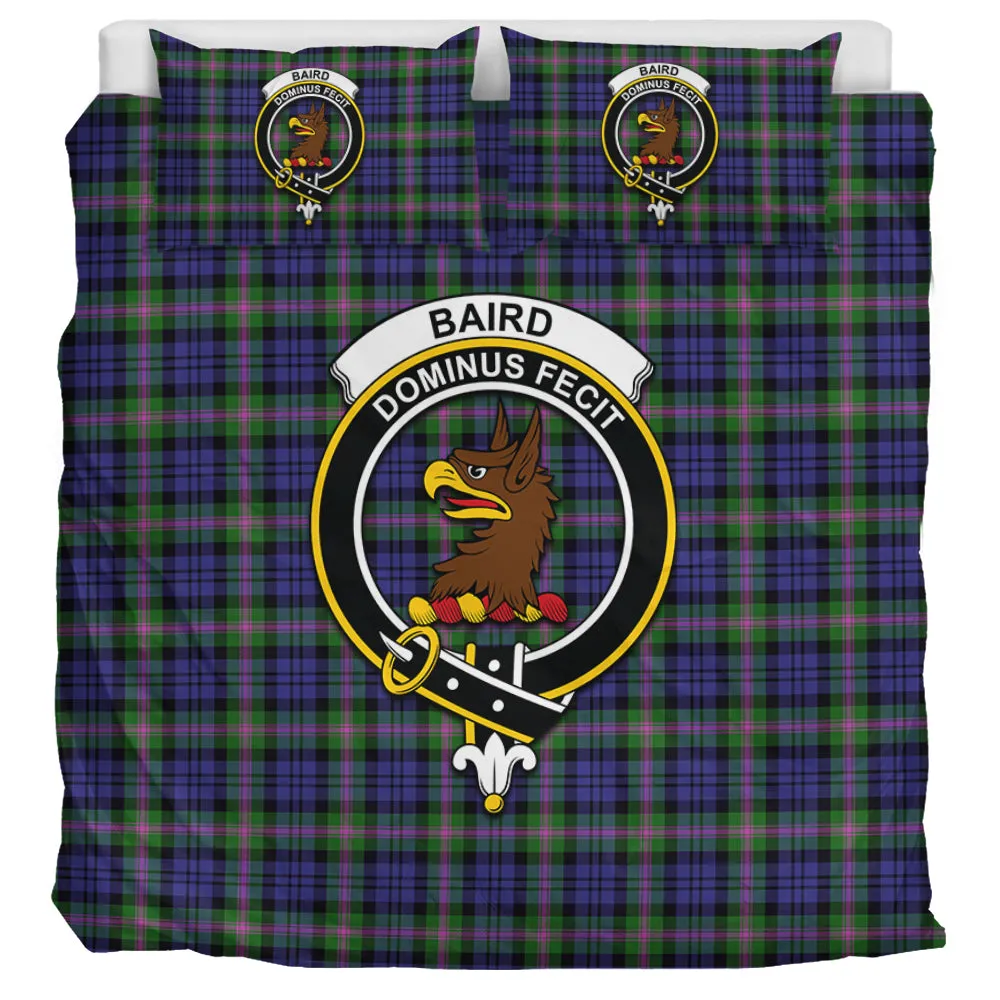 Baird Modern Tartan Bedding Set with Family Crest