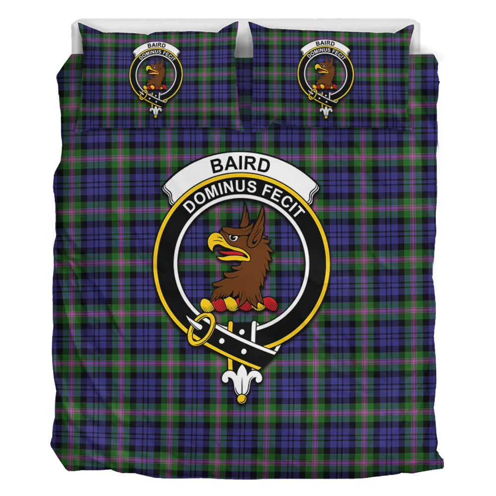 Baird Modern Tartan Bedding Set with Family Crest