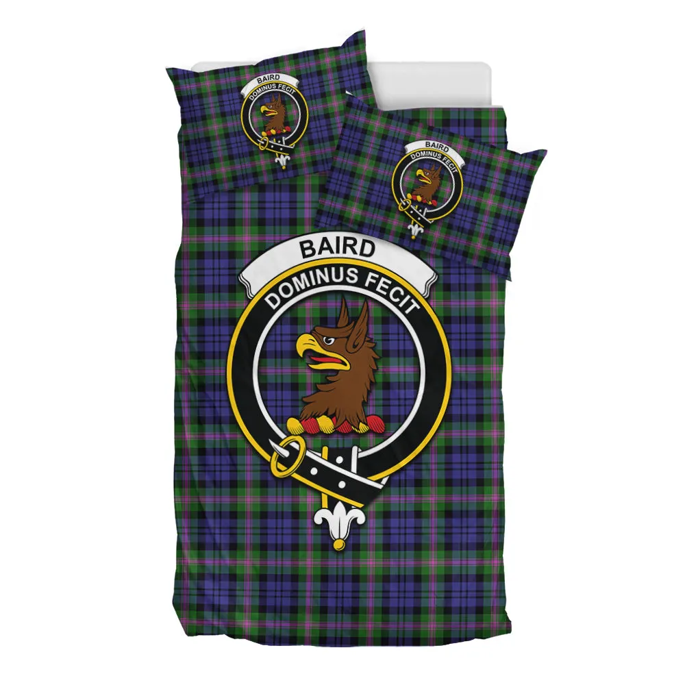 Baird Modern Tartan Bedding Set with Family Crest