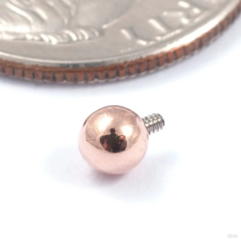 Ball Threaded End in Gold from Leroi