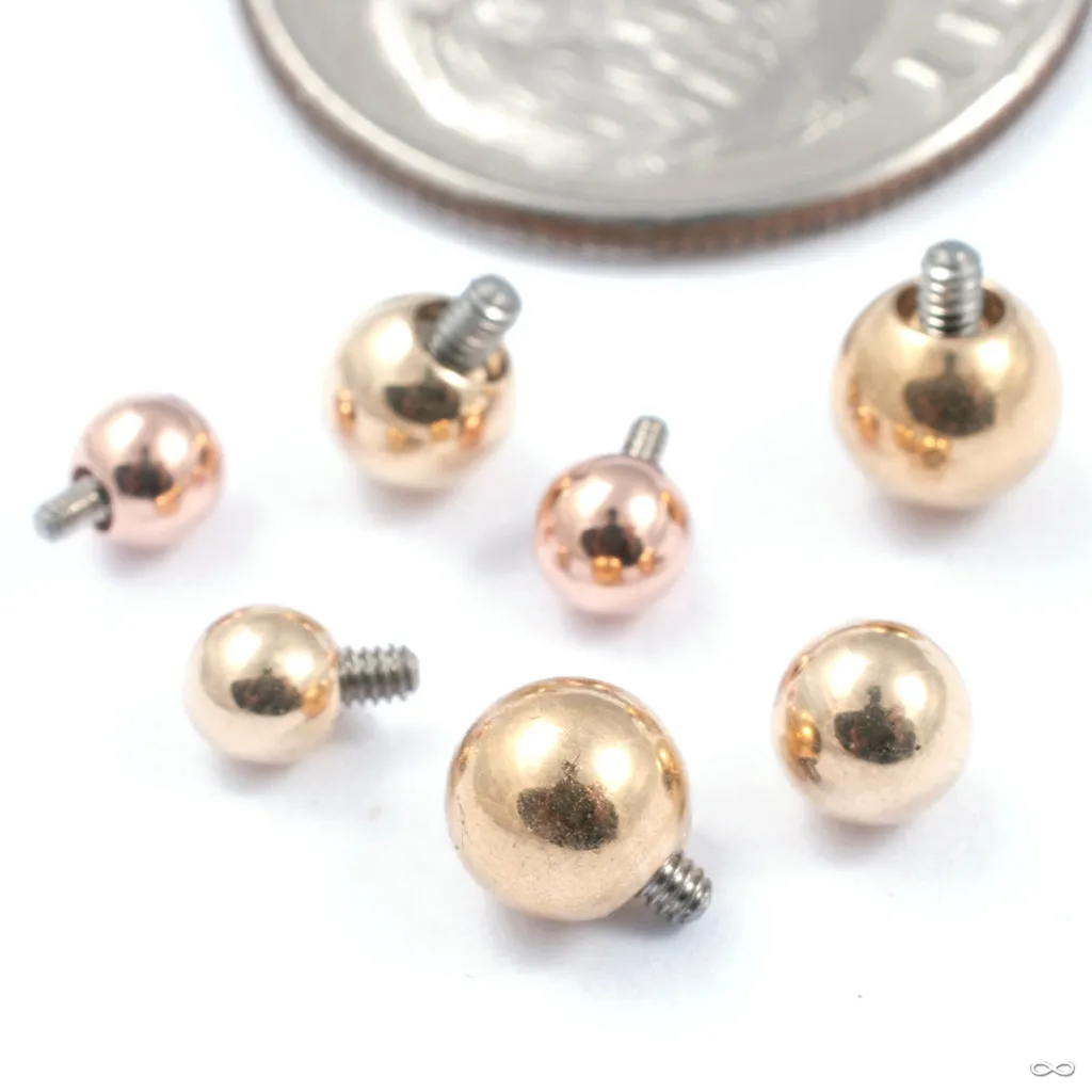 Ball Threaded End in Gold from Leroi