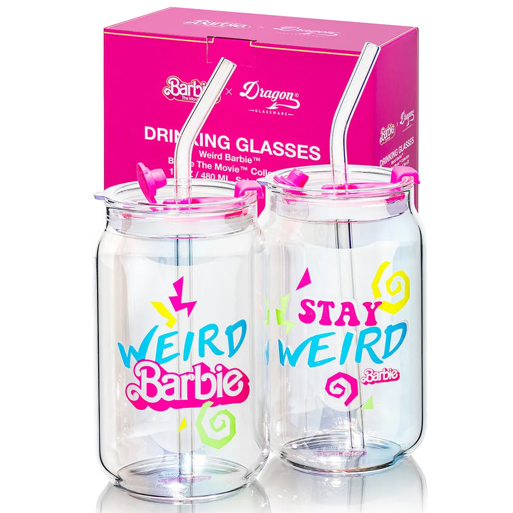 Barbie™ the Movie X Dragon Glassware® Weird Barbie™ Drinking Glasses