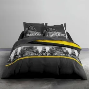 Bedding set TODAY Black Yellow 220 x 240 cm