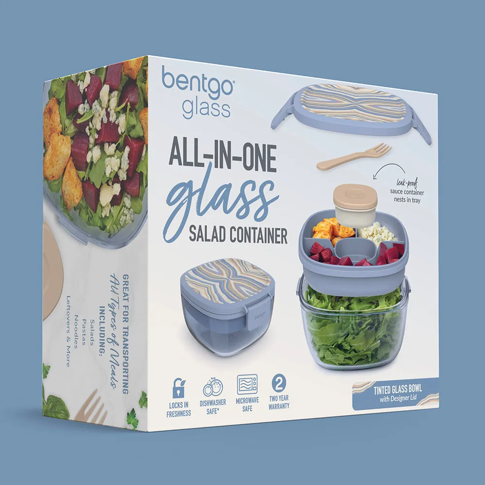 Bentgo Glass Prints All-in-One Salad Container