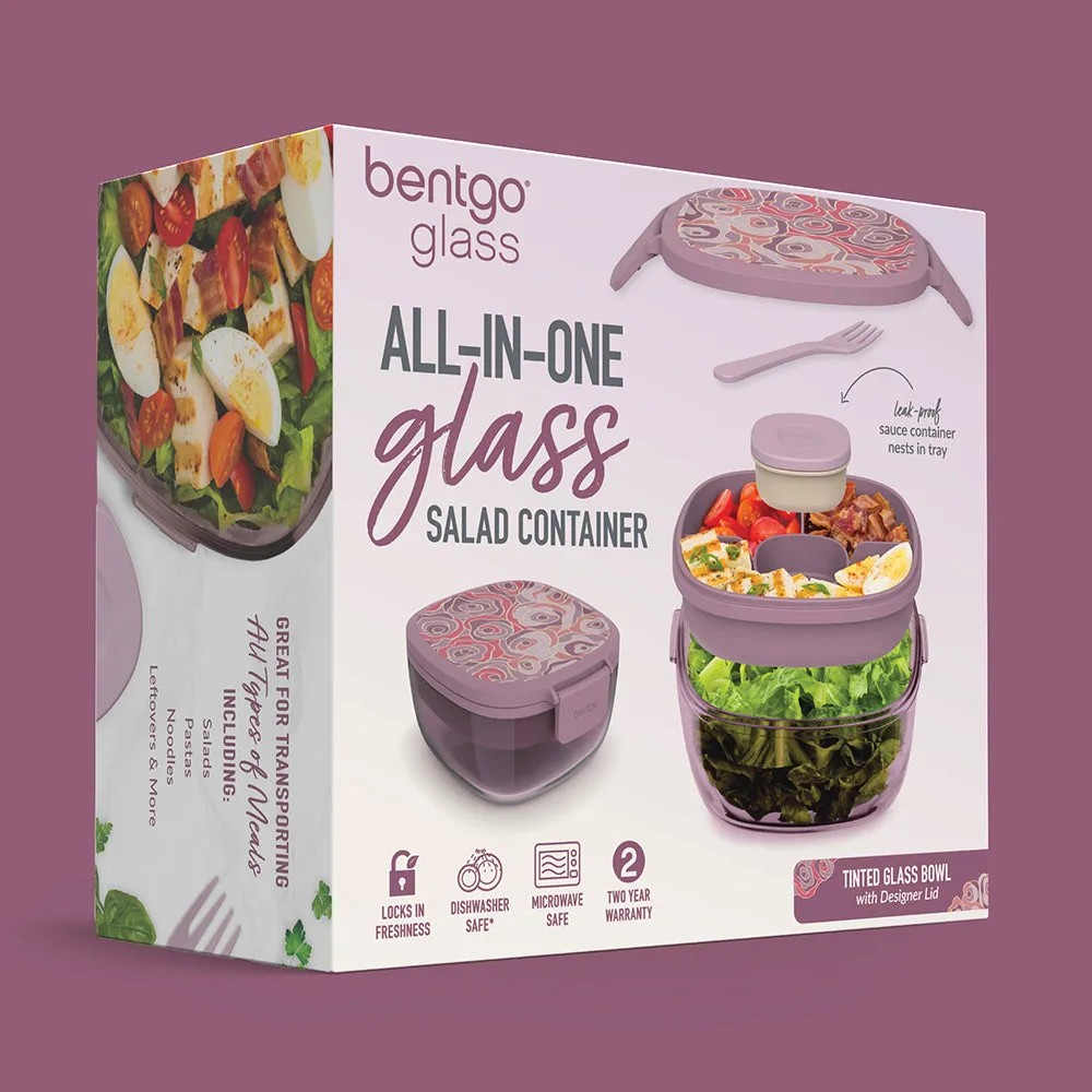 Bentgo Glass Prints All-in-One Salad Container