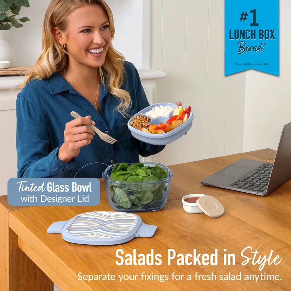 Bentgo Glass Prints All-in-One Salad Container