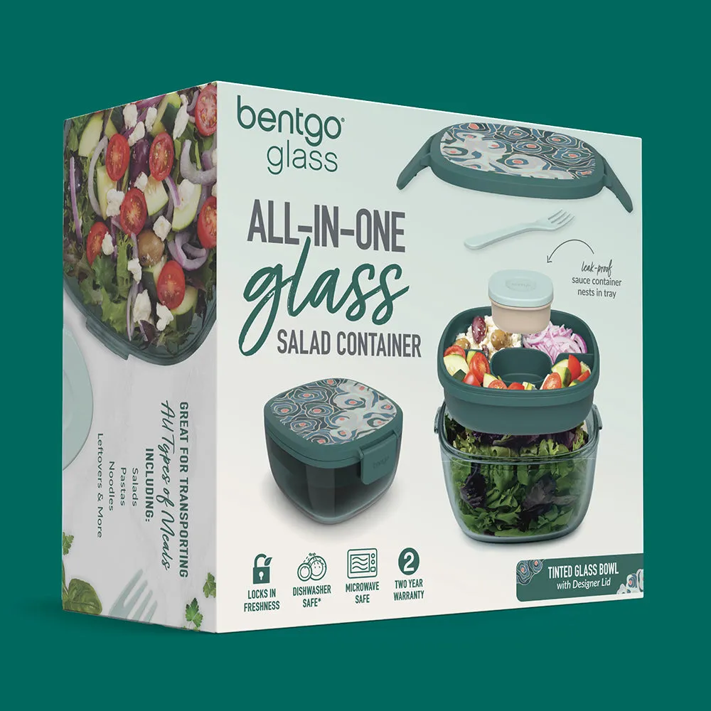 Bentgo Glass Prints All-in-One Salad Container