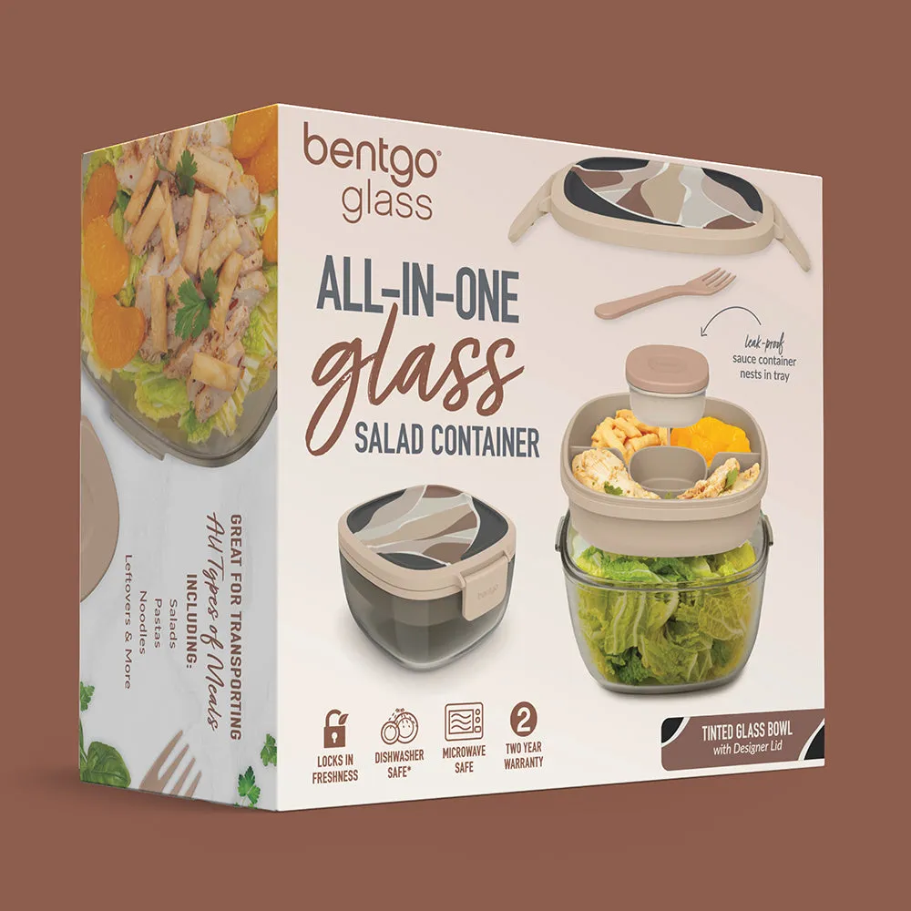 Bentgo Glass Prints All-in-One Salad Container