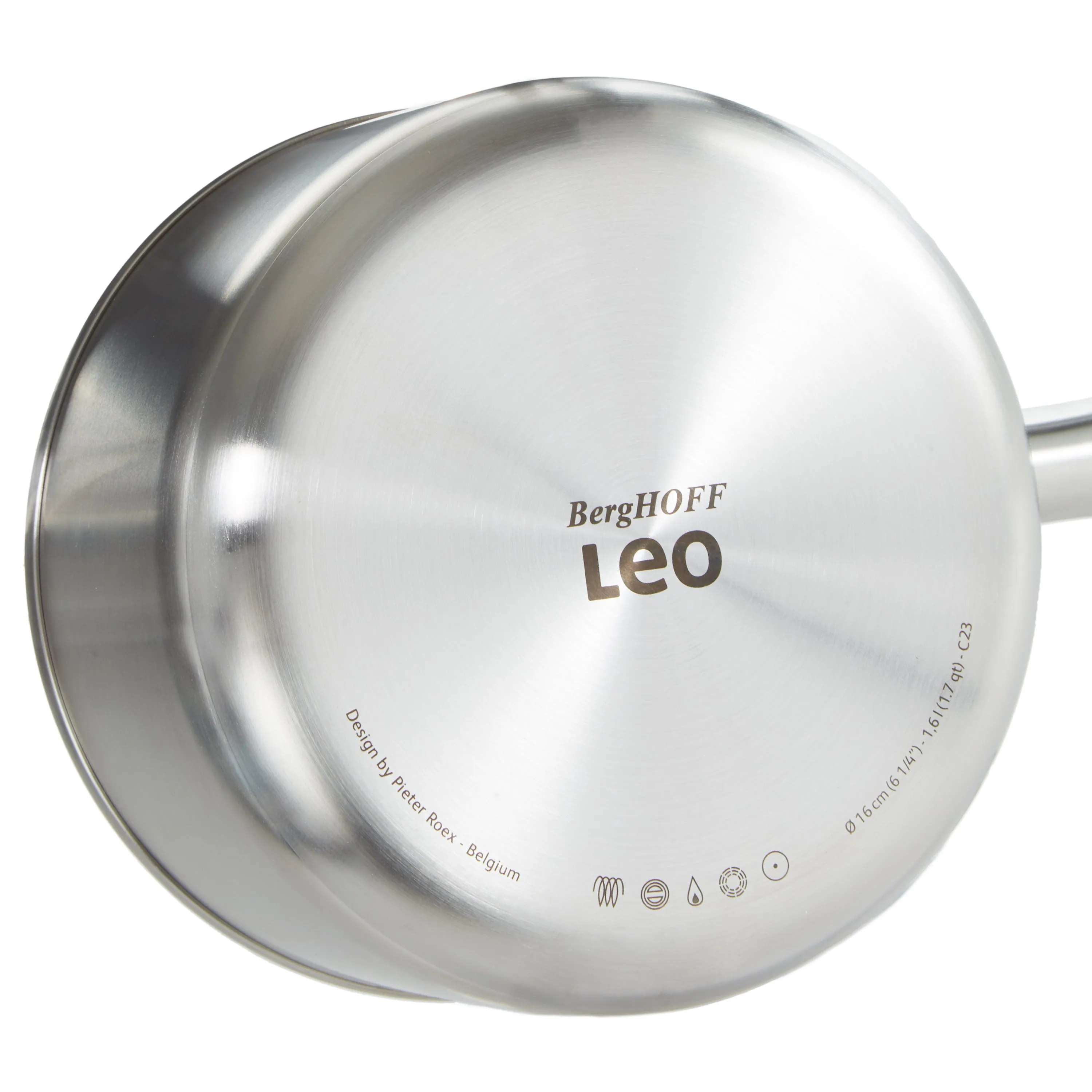 BergHOFF Leo Graphite Recycled 18/10 Stainless Steel Saucepan 6.25", 1.7qt.