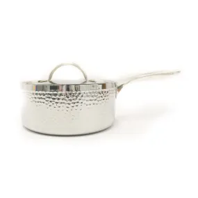 BergHOFF Vintage Tri-Ply 18/10 Stainless Steel 7" Saucepan 2qt. with Lid, Hammered